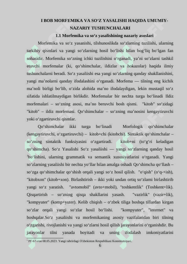 MORFEMIKA VA SO‘Z YASALISHINI O‘QITISH METODIKASI 6