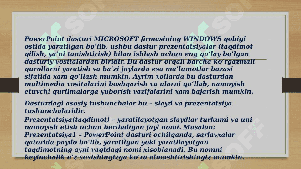 MS PowerPoint dasturida taqdimot yaratish 4
