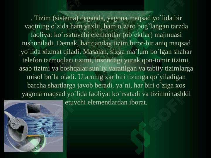 Axborot tizimlarining tuzilishi. 2