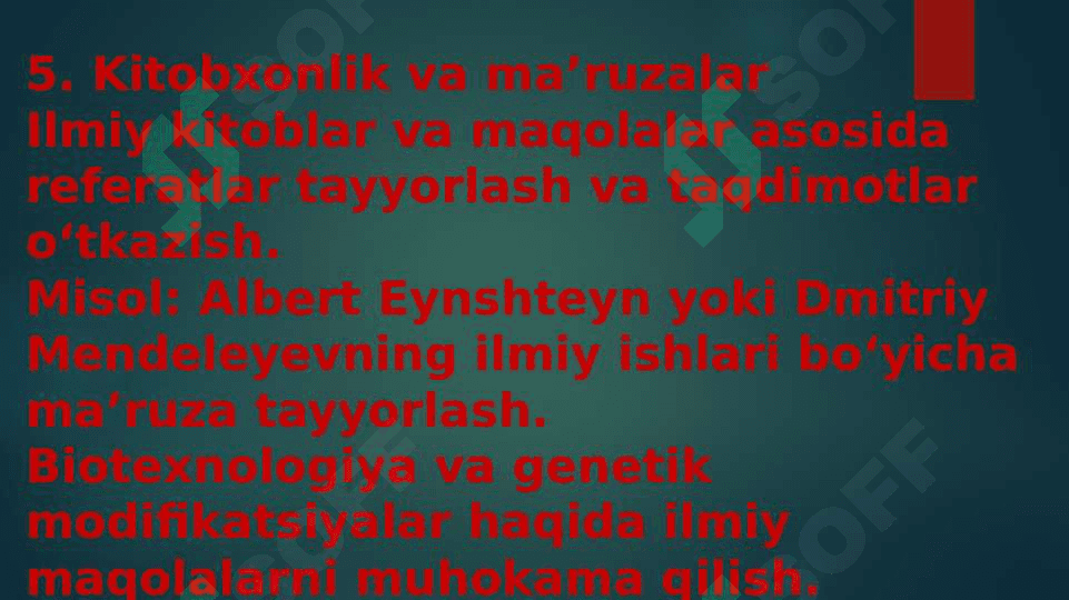 Tabiiy fanlar nazariyasi va metodikasini o'qitishda sinfdan va maktabdan tashqari ishlar. Tabiiy fanlar nazariyasi va metodikasini o'qitishda sinfdan va maktabdan tashqari ishlarning ahamiyati 8