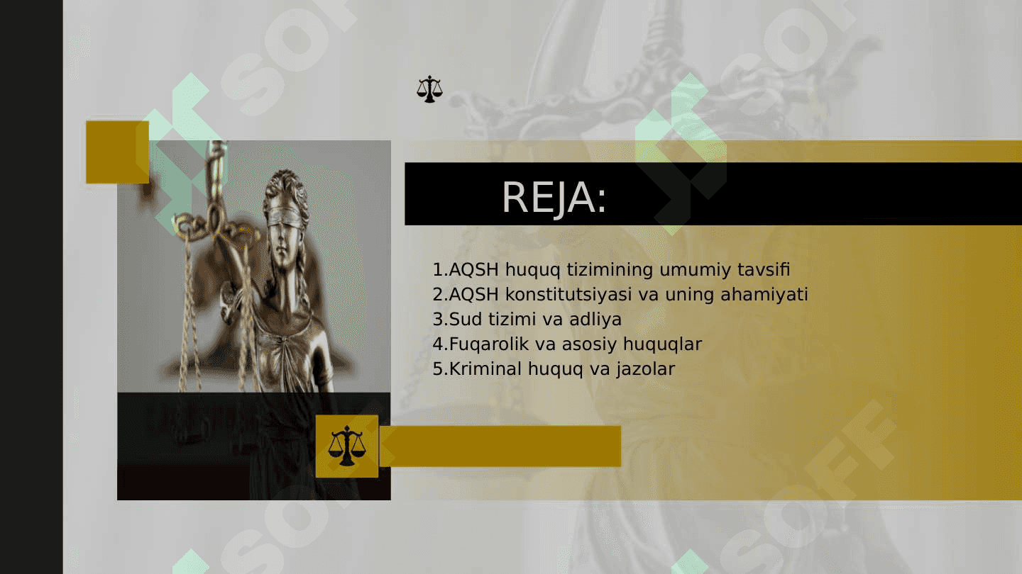 AQSH huquqining asosiy belgilari 2