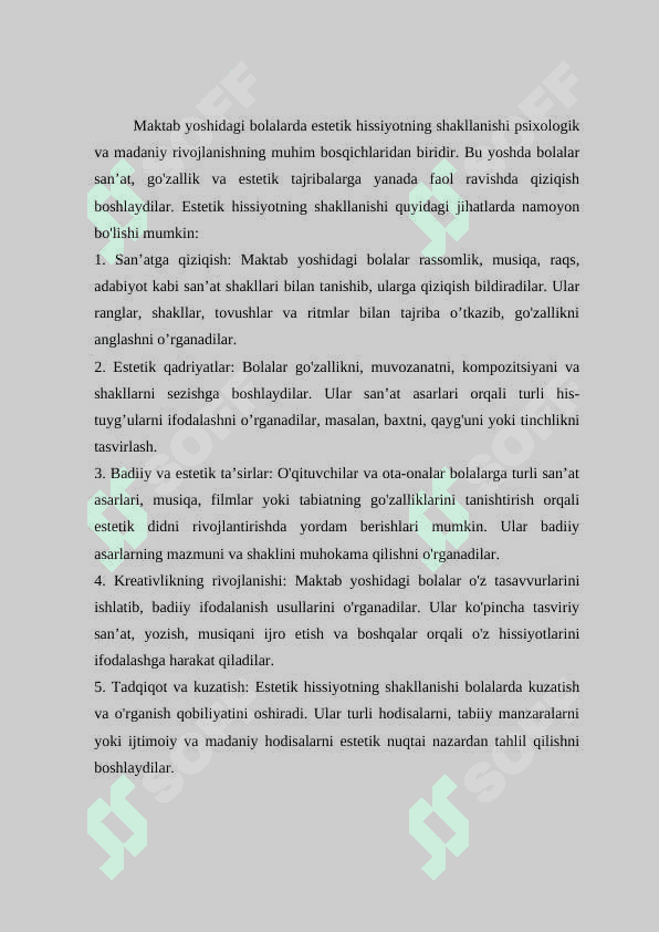 Maktab yoshidagi bolada estetik hissiyotning shakillanishi 4