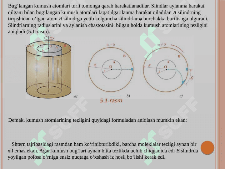 Shtern tajribasi.Maksvell taqsimot funksiyasi 3