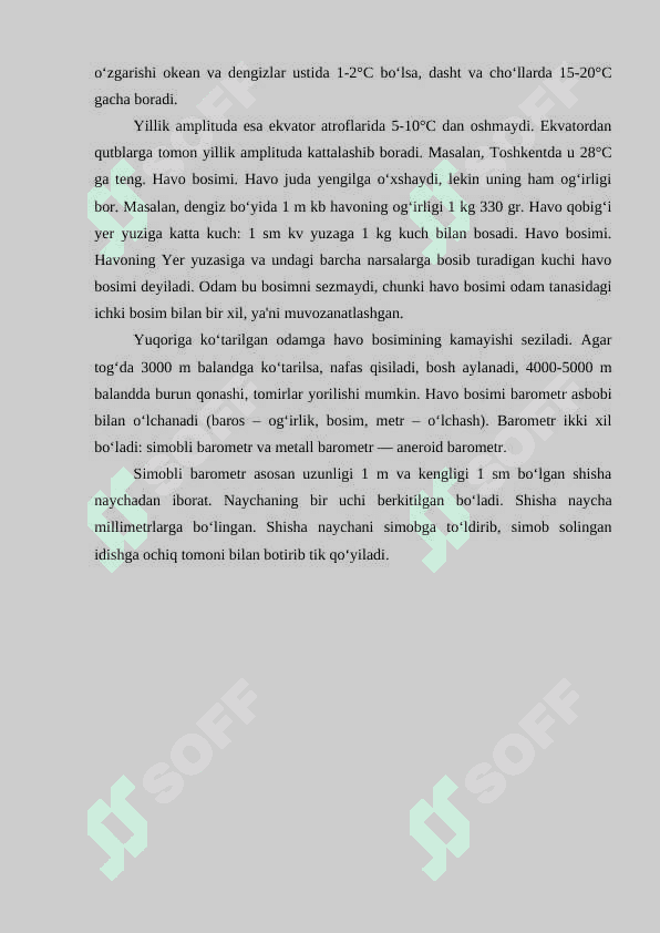 Havo haroratining yillar aro oʻzgarishi 2