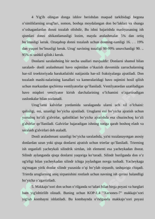 G'alla ekinlarini yig'ish kombayinlarning turlari va konstruksiyasi 5