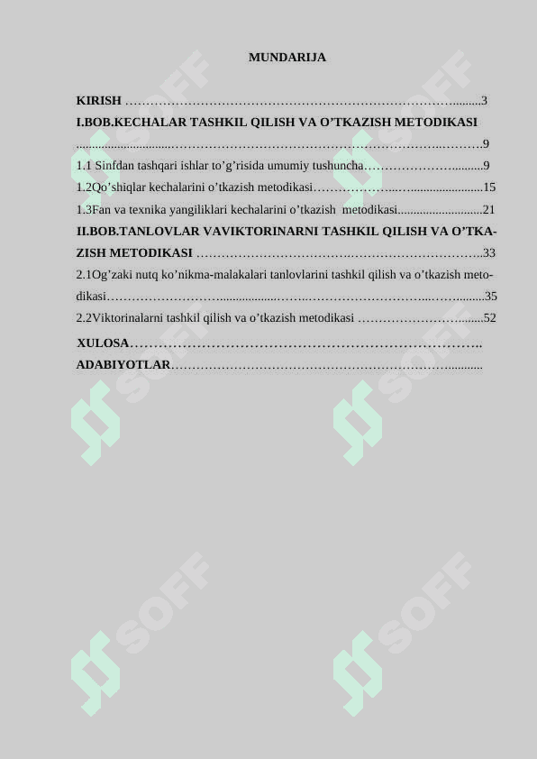 Chet tilida sinfdan tashqari ishlarni tashkil qilish va o’tkazish metodikasi 2