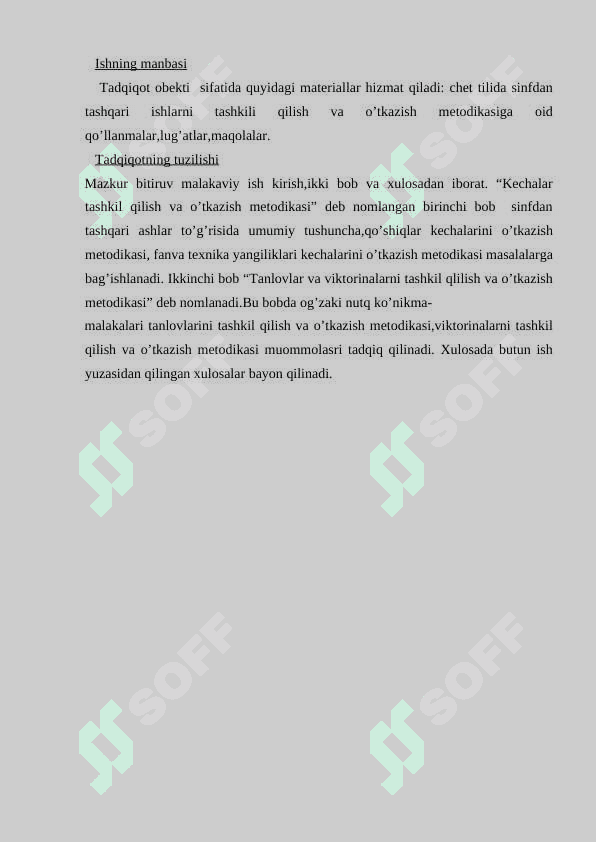 Chet tilida sinfdan tashqari ishlarni tashkil qilish va o’tkazish metodikasi 5