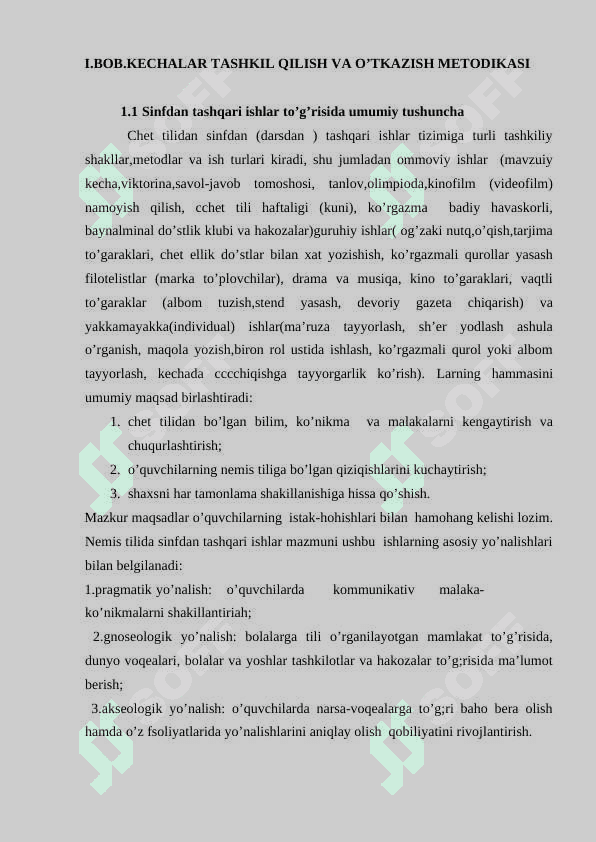 Chet tilida sinfdan tashqari ishlarni tashkil qilish va o’tkazish metodikasi 6
