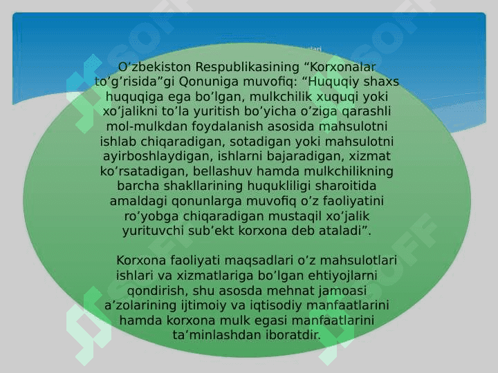 KORXONA VA UNING PERSONALI 2