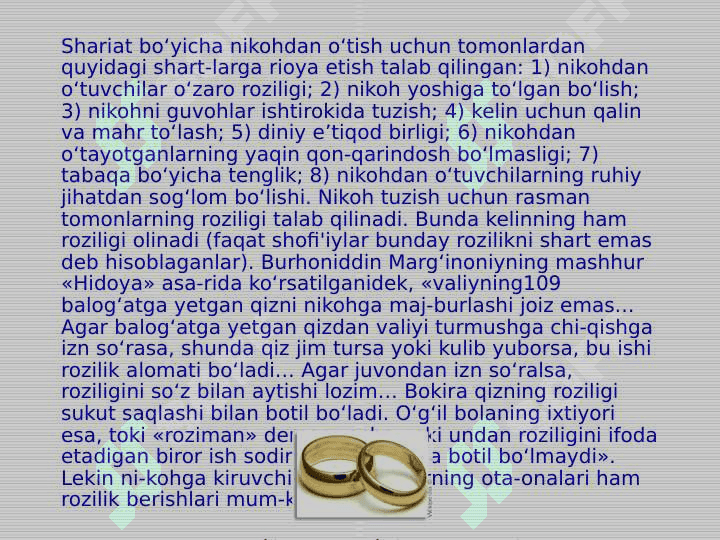 SHARIAT OILA VA   NIKOH 7