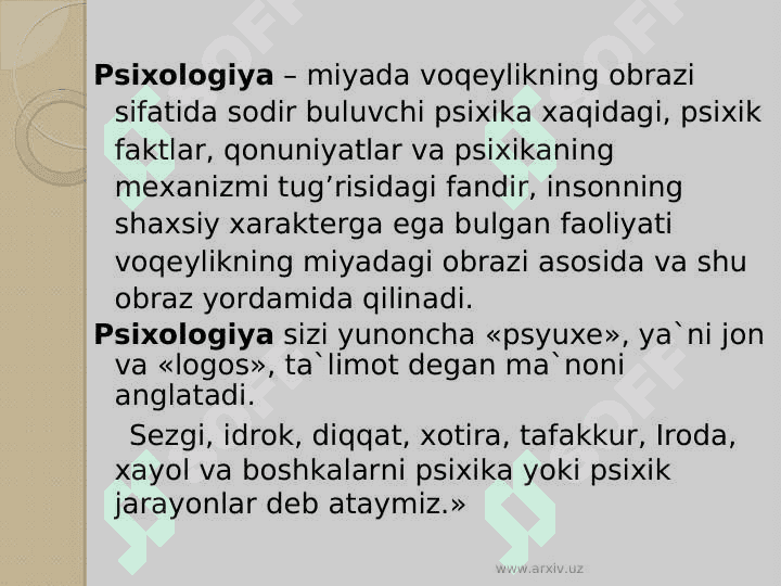 PSIXOLOGIYA FANINING PREDMETI 3