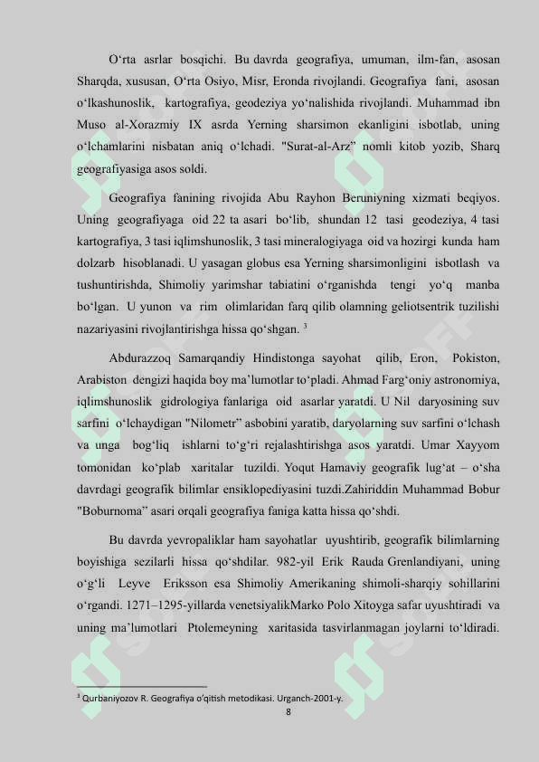 geografiya rivojiga hissa qo'shgan olimlar 8
