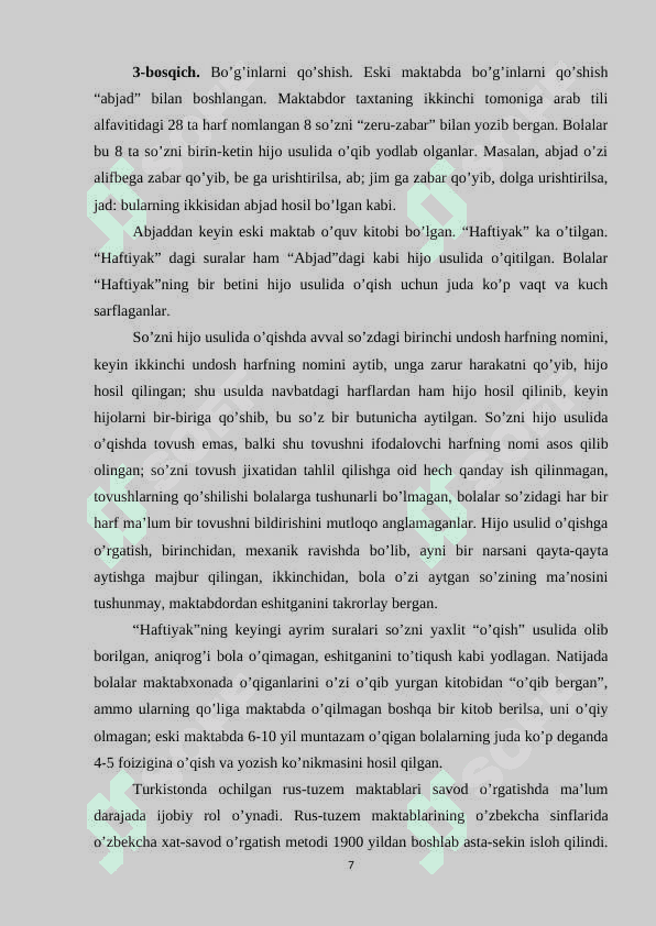 ALIFBE DAVRIDA YOZUV KO’NIKMALARINI SHAKLLANTIRISH 6
