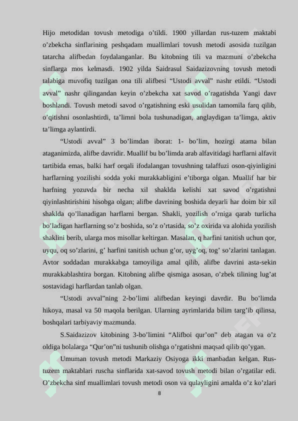 ALIFBE DAVRIDA YOZUV KO’NIKMALARINI SHAKLLANTIRISH 7