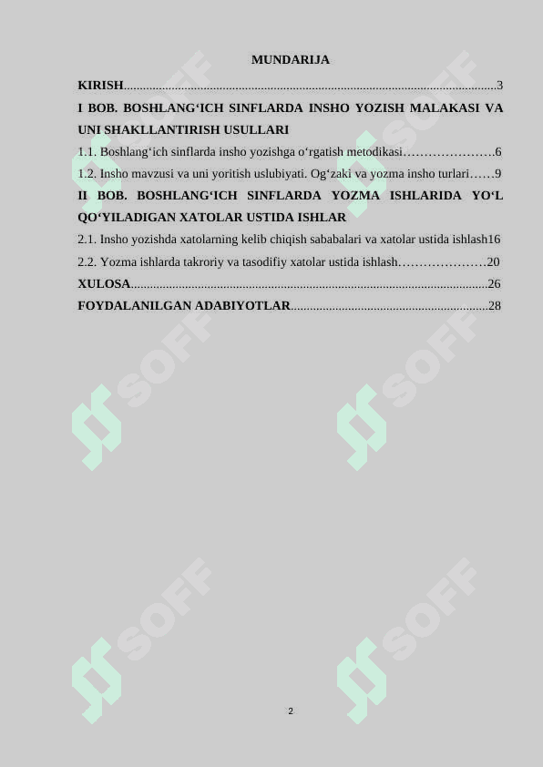 Yozma ishlardagi xatolar va ularni bartaraf etish usullari 2