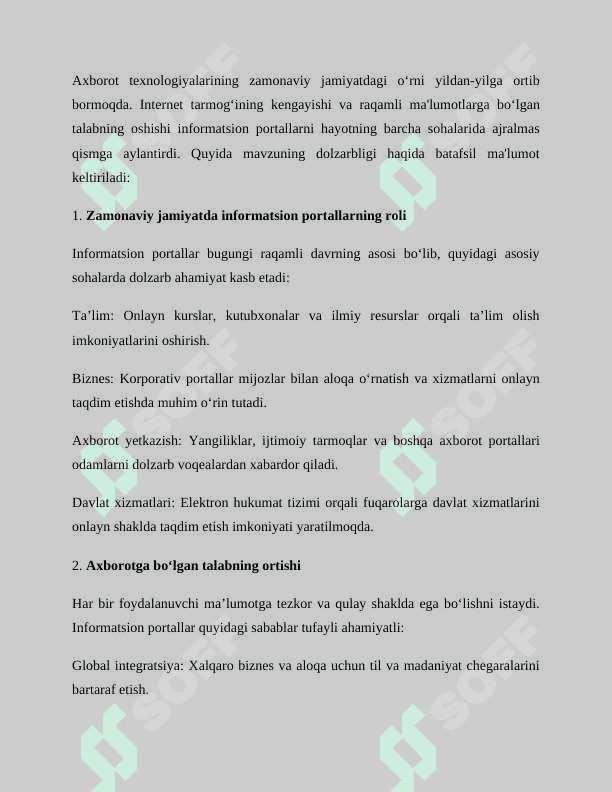 Informatsion portal ishlab chiqish 4
