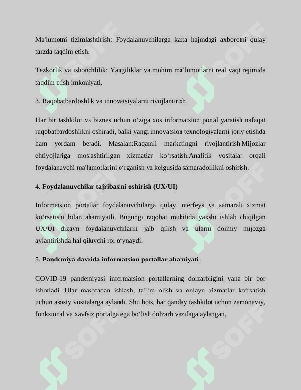 Informatsion portal ishlab chiqish 5