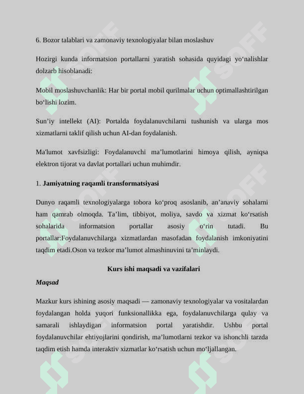 Informatsion portal ishlab chiqish 6