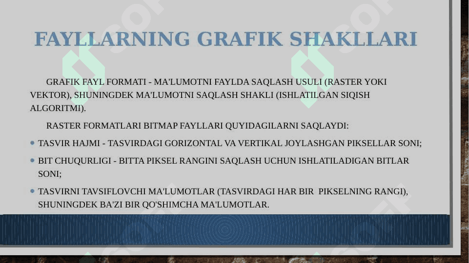 Grafik formatlarni o`rganish 3