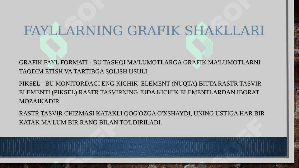 Grafik formatlarni o`rganish 4