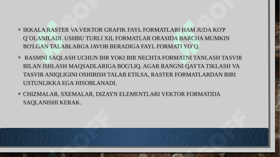 Grafik formatlarni o`rganish 6
