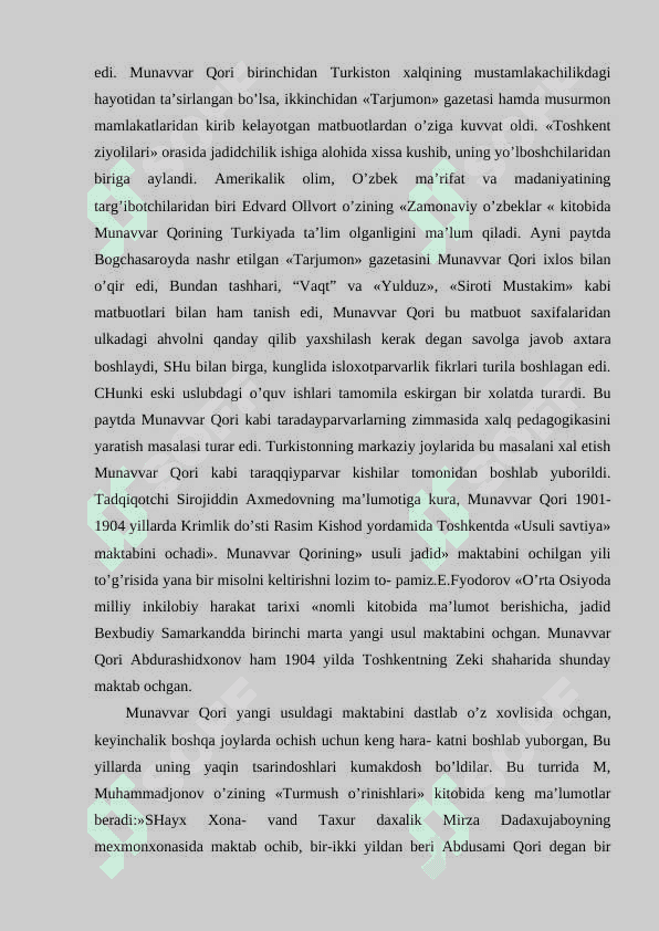 Munavvar Qorining maorif tizimidagi faoliyati 3