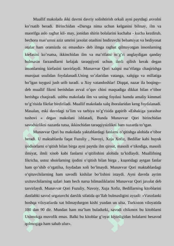 Munavvar Qorining maorif tizimidagi faoliyati 5