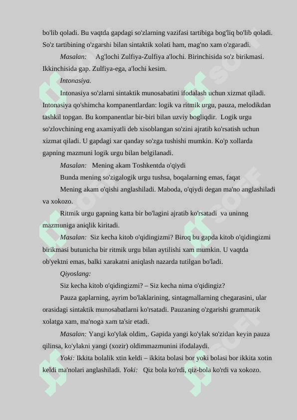 Gapda so'zlarning o'zaro bog'lanishi. So'z brikmasi 4