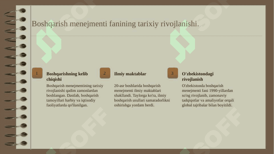 Boshqarish menejment  fanining ilmiy maktablari 4