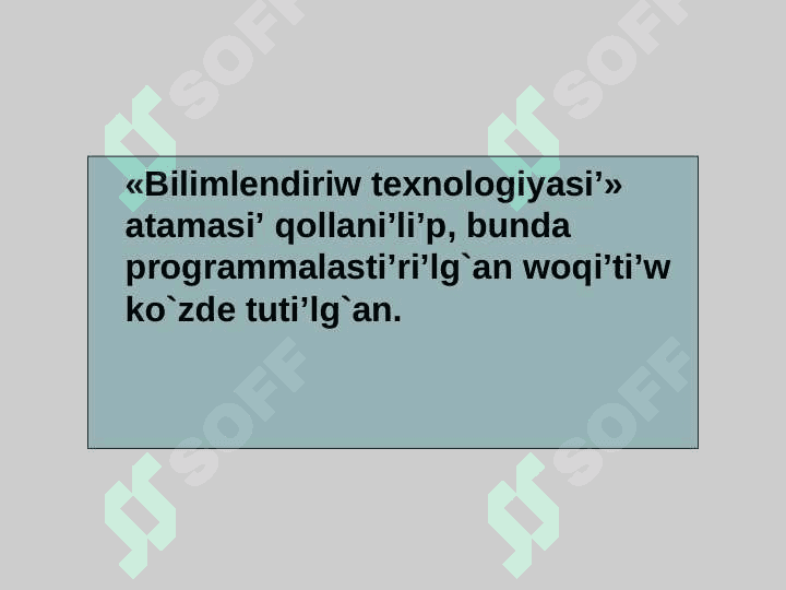 Pedagogikali’q texnologiya 2
