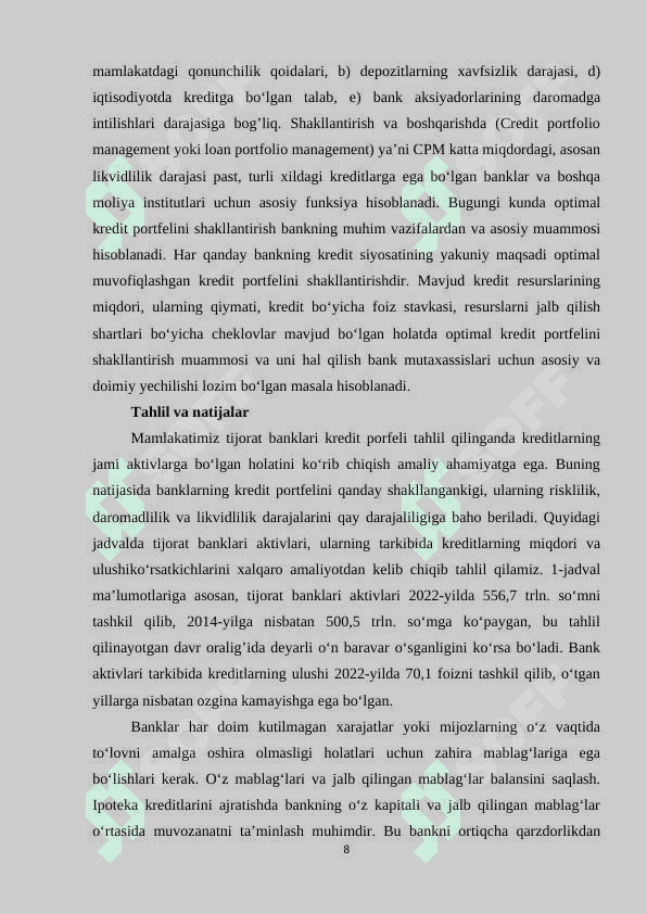TIJORAT BANKLARI IPOTEKA KREDITLARI 7