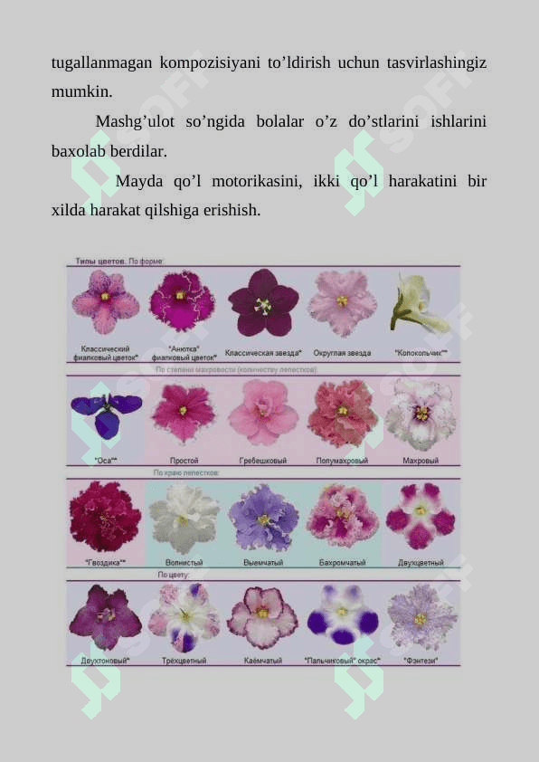 Tabiat tashlandiq materiallaridan binafsha gulini tasvirlash. 2