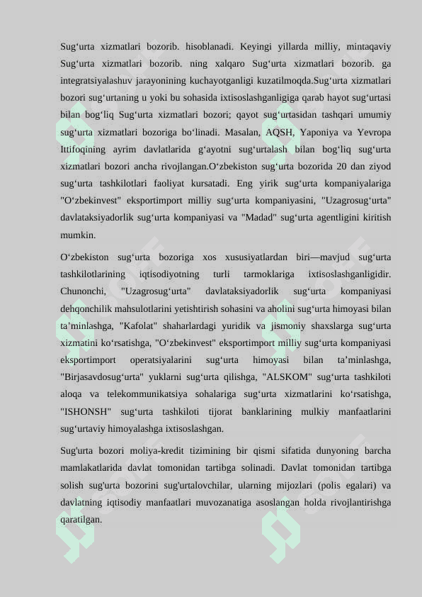 Sug'urta bozorini tartibga solish vositalari 2