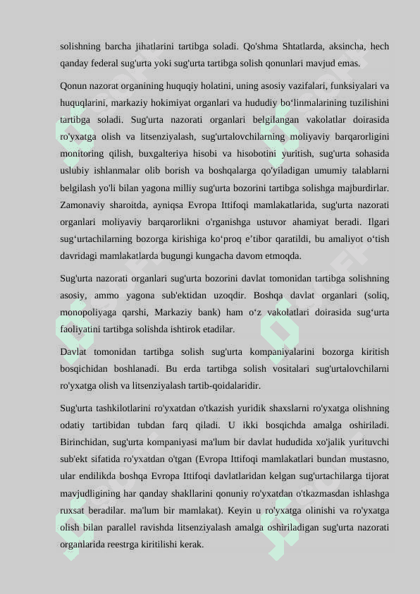 Sug'urta bozorini tartibga solish vositalari 4