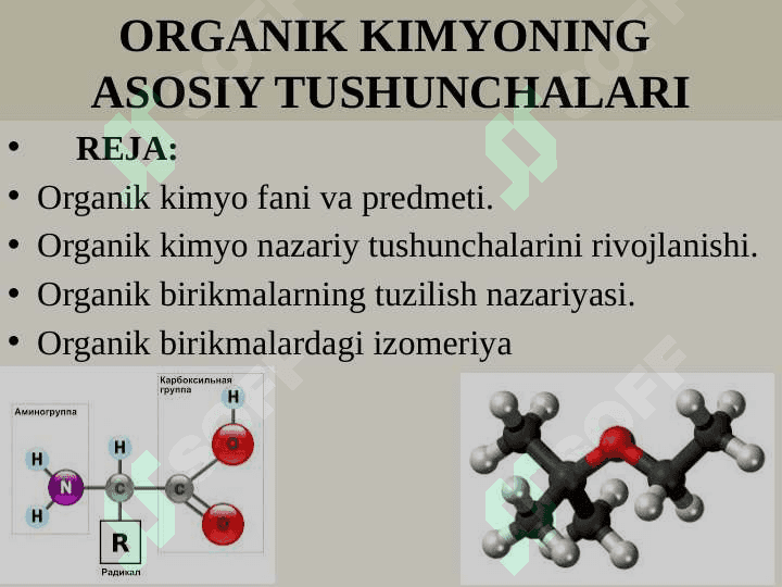 Organik kimyoning asosiy tushunchalari 2