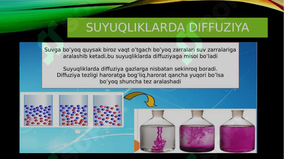 Diffuziya hodisasini kuzatish 3