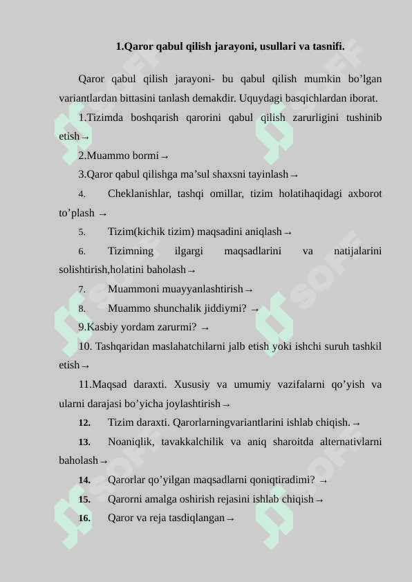 Menejmentda qaror qabul qilish. 2