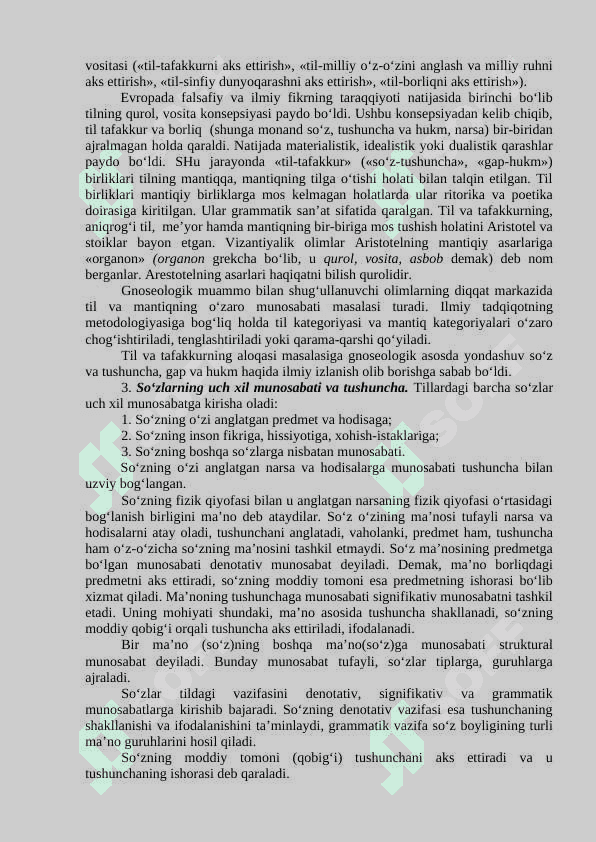 TIL VA TAFAKKUR MUNOSABATI. TIL VA NUTQ MUNOSABATI 4