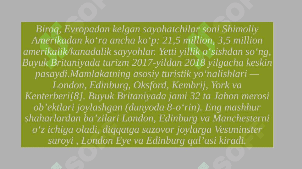 G'arbiy Yevropa davlatlari va turizmi 7
