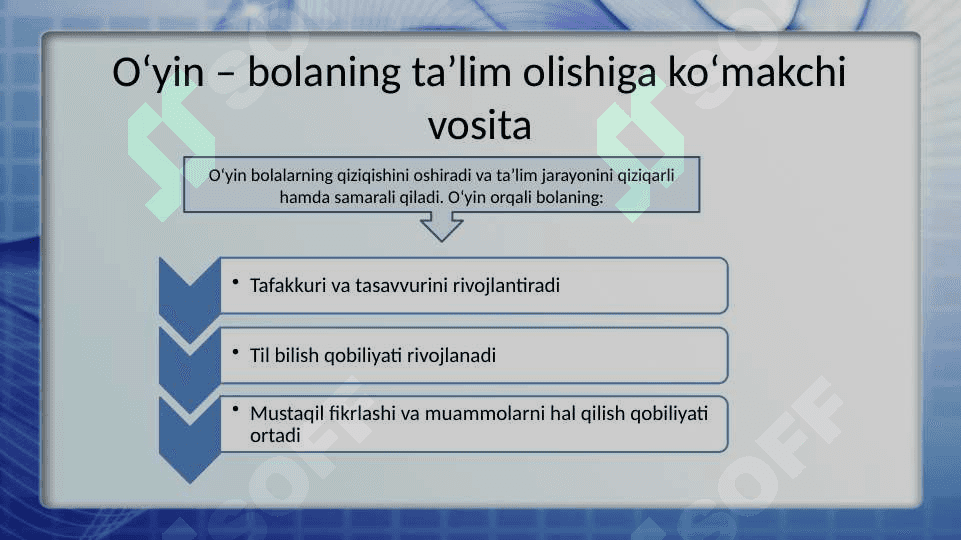 Maktabgacha yoshdagi bolalar uchun o‘yin texnologiyalari va uning pedagogik asoslari 4