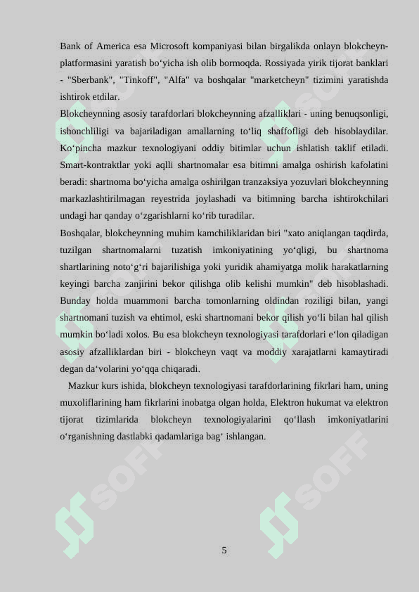 Blokchain kurs ishi 5