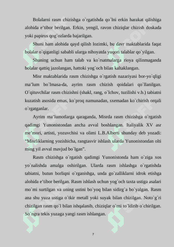 Chet ellarda tasviriy san’atni o‘qitilishi tarixi 7