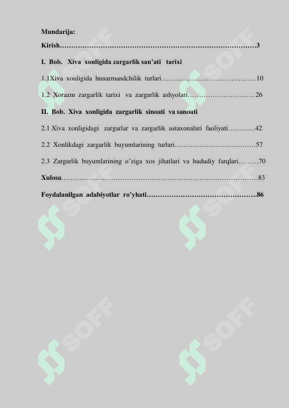 Xiva xonligida zargarlik sanati 2