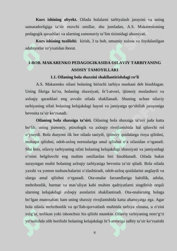 A.S. Makarenkoning oilada bolalarni tarbiyalash haqidagi pedagogik qarashlari 6