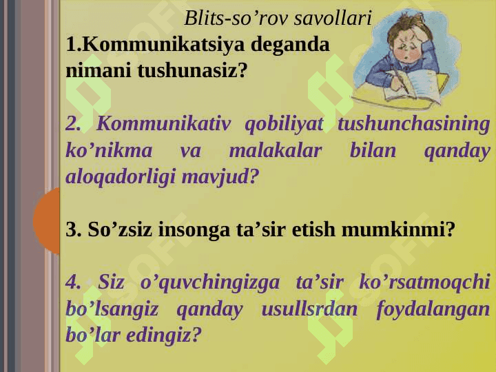Kommunikativ malakalar va ta’sir ko’rsatish. 4