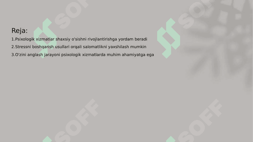 Psixologik xizmat faoliyatining yoʻnalishlari 2