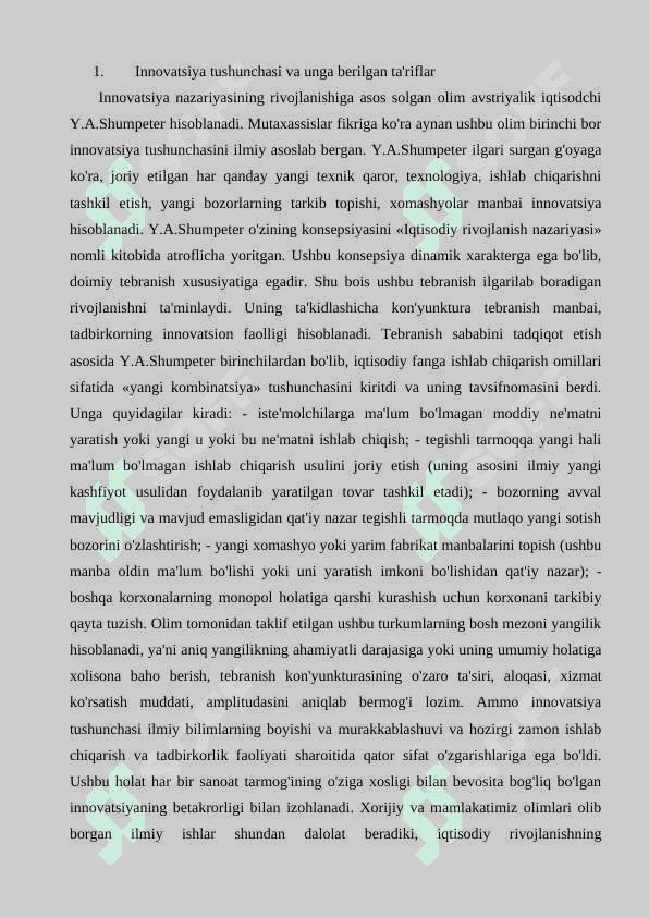 Innovatsiya va innovatsion menejment 2
