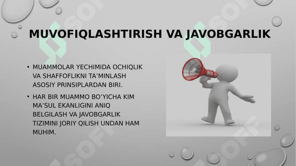 Mahalliy muammolarga o’z vaqtida yechim topish. 6
