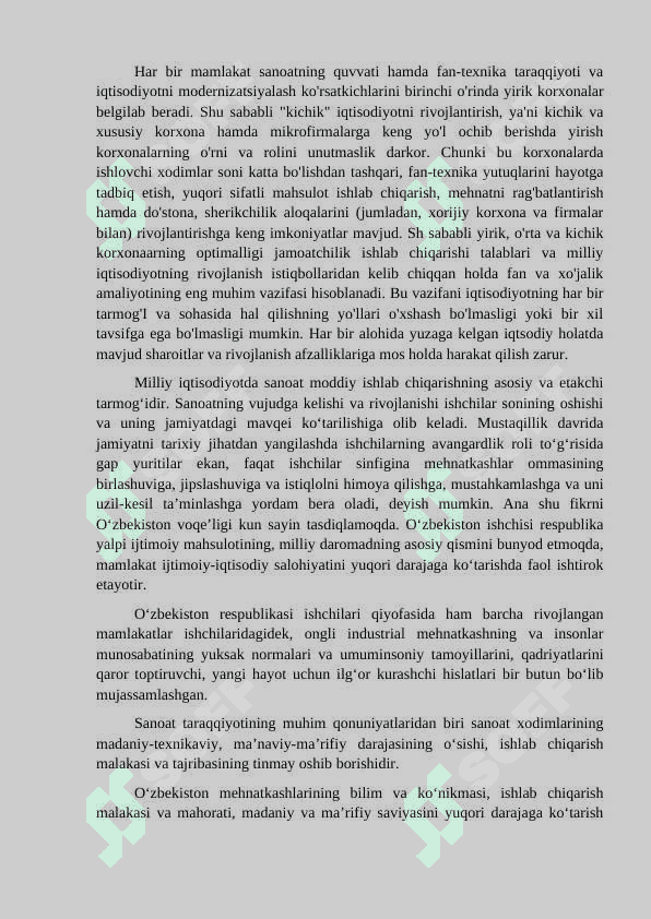 SANOAT KORXONALARINING INNAVATSION FAOLIYATI SAMARADORLIGINI OSHIRISH 4