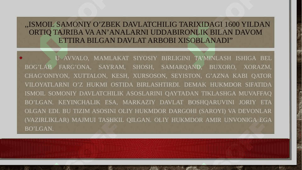 Somoniylar sulolasida davlat boshqaruvi shakli haqida tushuncha 3